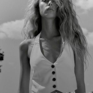Zara vest crop top